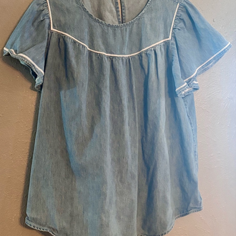 Lane Bryant Blue Top with Classic Style